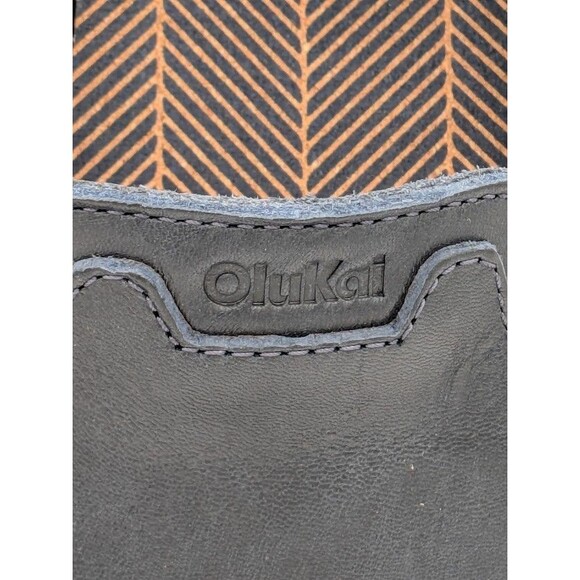OluKai Kakaha Nia Men Navy Leather Slip On Loafer Boat Shoes NEW  Sz 12 main image 4